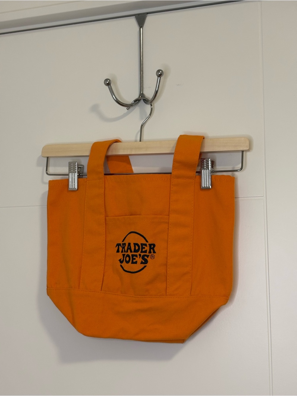 Trader Joe's Orange Canvas Tote Bag